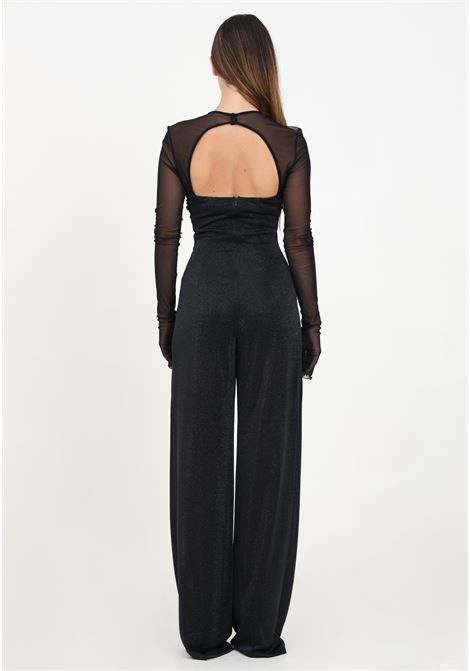 Elegant black glitter jumpsuit for women SIMONA CORSELLINI | A24CETU004-01-TJER00490465
